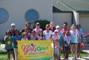 girl golf banner